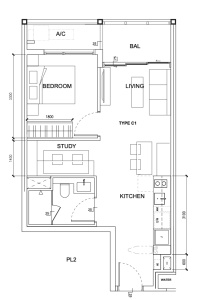 TMW Maxwell 1+Study Type C1 Floor Plan