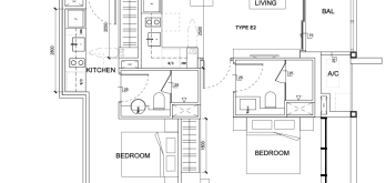TMW Maxwell 1@ Bedroom Dual-Key Type E1 Floor Plan