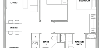 TMW Maxwell 2 Bedroom Type D1 Floor Plan