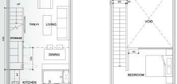 TMW Maxwell Studio Loft Type F1 Floor Plan